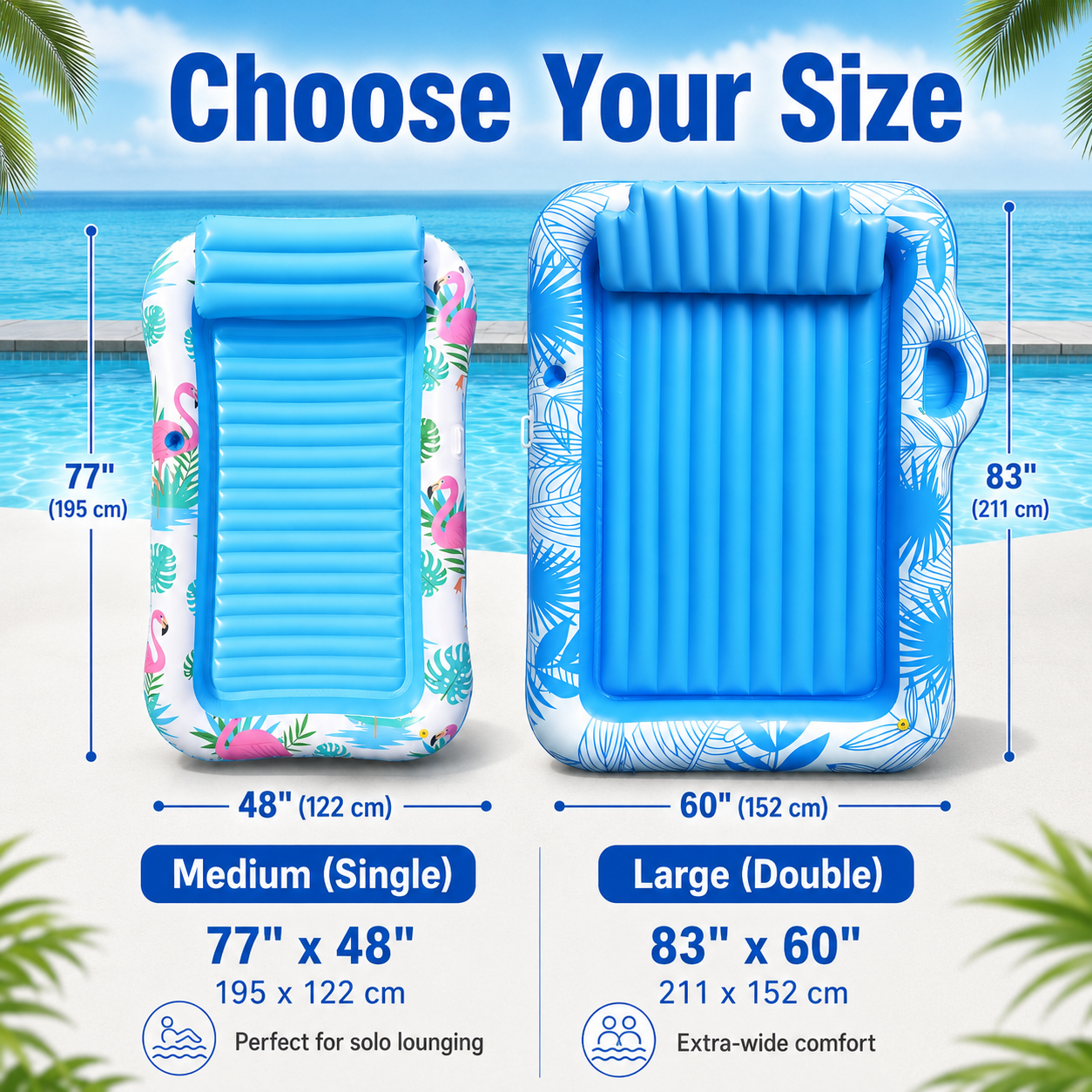 Sunsera Inflatable Tanning Pool Lounger with Sprinkler, 6-in-1 Suntan Tub Raft with Drink Holder